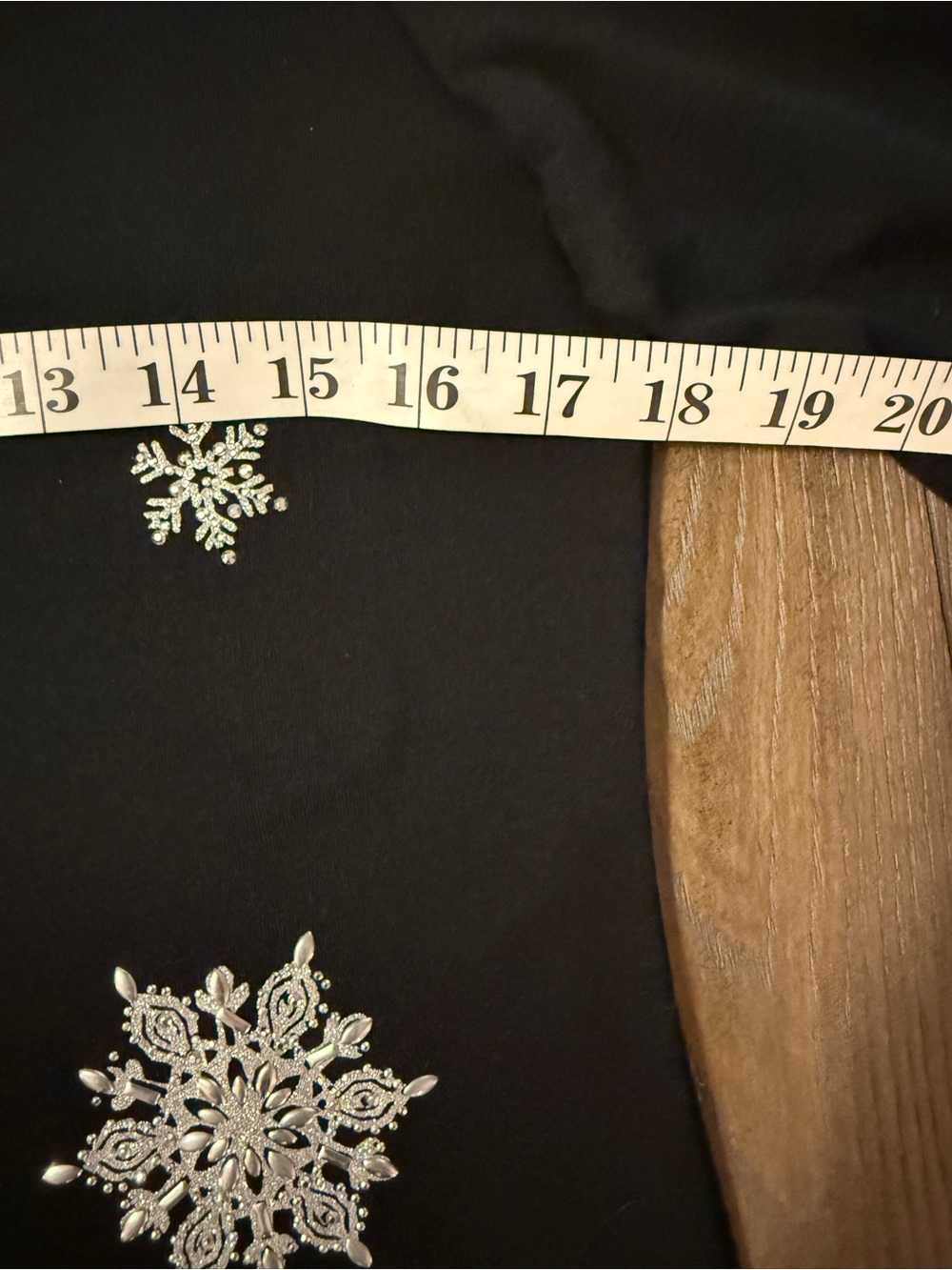 Karen Scott Black Snowflake Embellished Sweater Top Women’s Medium M Holiday - Picture 9 of 10